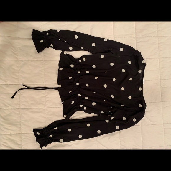 Peplum Polka Dot Blouse - Picture 4 of 4